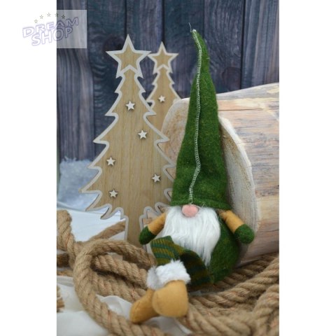 SKRZAT KRASNAL GNOM DEKORACYJNY 30+15CM ZIELONY SKRZAT KRASNAL GNOM DEKORACYJNY 30+15CM ZIELONY