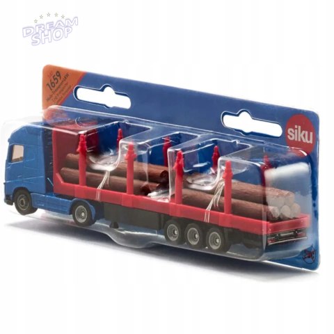 Siku Samochód ciężarowy do transportu drewna skala 1:87 model metal S1659 Siku Samochód ciężarowy do transportu drewna skala 1:87 model metal S1659