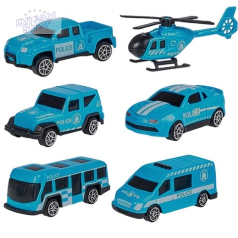 WOOPIE Zestaw Cieżarówka Transporter 3w1 Niebieski Policja