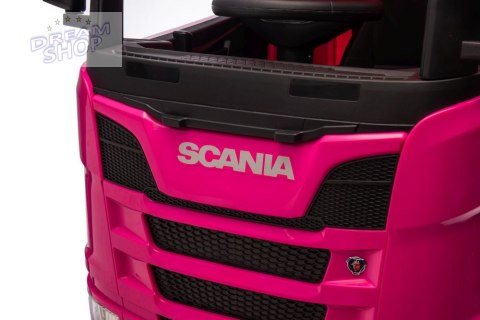 Auto Na Akumulator Scania 500R HL698 Różowe 4x4 Auto Na Akumulator Scania 500R HL698 Różowe 4x4