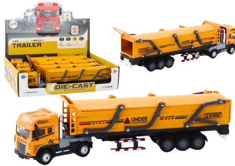 Ciężarówka Z Przyczepą TIR Pojazd Transportowy 1:24 Dźwięki Światła Żółta Ciężarówka Z Przyczepą TIR Pojazd Transportowy 1:24 Dźwięki Światła Żółta