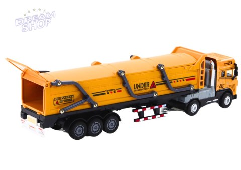 Ciężarówka Z Przyczepą TIR Pojazd Transportowy 1:24 Dźwięki Światła Żółta Ciężarówka Z Przyczepą TIR Pojazd Transportowy 1:24 Dźwięki Światła Żółta