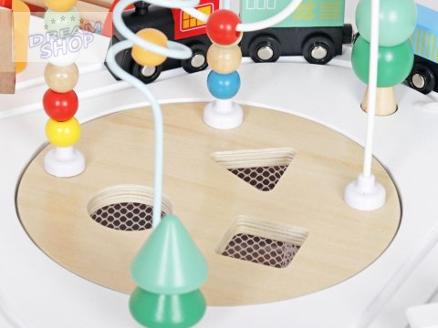 Drewniany Stolik Multifunkcyjny Plac zabaw Cymbałki Tor samochodowy ZA5266 Drewniany Stolik Multifunkcyjny Plac zabaw Cymbałki Tor samochodowy ZA5266