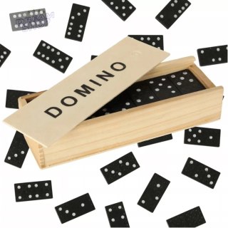 Gra domino rodzinna klasyczna 28 elementów drewniane pudełko 3896-5