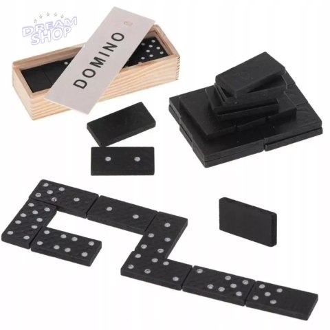 Gra domino rodzinna klasyczna 28 elementów drewniane pudełko 3896-5 Gra domino rodzinna klasyczna 28 elementów drewniane pudełko 3896-5