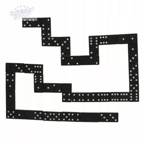 Gra domino rodzinna klasyczna 28 elementów drewniane pudełko 3896-5 Gra domino rodzinna klasyczna 28 elementów drewniane pudełko 3896-5