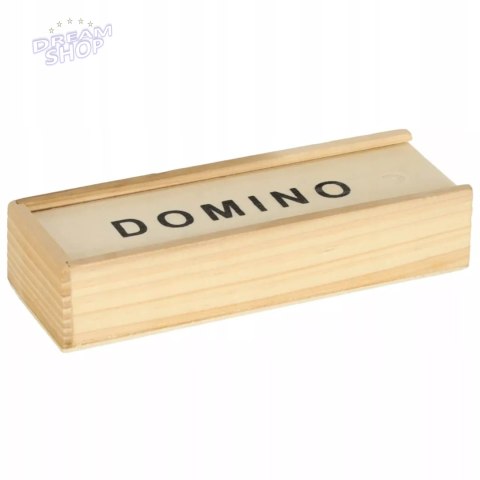 Gra domino rodzinna klasyczna 28 elementów drewniane pudełko 3896-5 Gra domino rodzinna klasyczna 28 elementów drewniane pudełko 3896-5