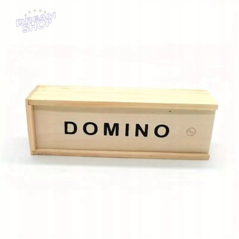 Gra domino rodzinna klasyczna 28 elementów drewniane pudełko 3896-5 Gra domino rodzinna klasyczna 28 elementów drewniane pudełko 3896-5
