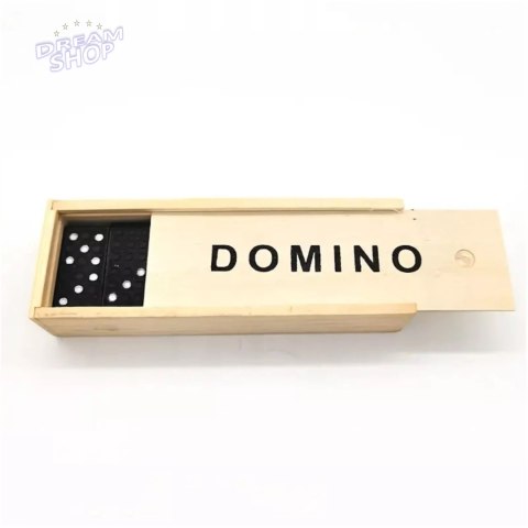 Gra domino rodzinna klasyczna 28 elementów drewniane pudełko 3896-5 Gra domino rodzinna klasyczna 28 elementów drewniane pudełko 3896-5