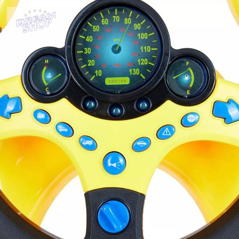 Kierownica dla dzieci klakson żółta symulator interaktywna pionowa 2192E-4 Kierownica dla dzieci klakson żółta symulator interaktywna pionowa 2192E-4
