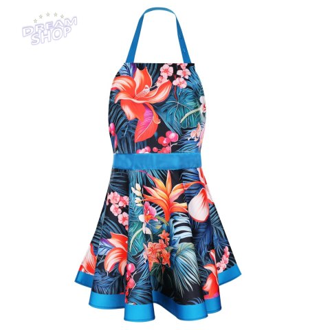 Nitly Paradise Blue - Fartuch Sukienka - elegancki prezent dla Żony Nitly Paradise Blue - Fartuch Sukienka - elegancki prezent dla Żony