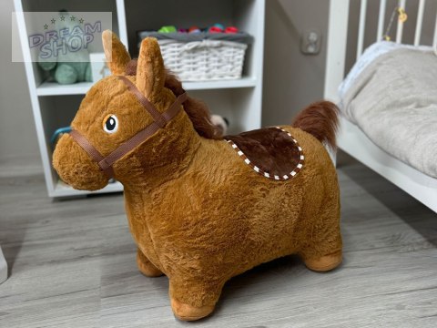 Pompowany konik skoczek pluszowy do skakania dla dziecka pompka ZA5443 CB Pompowany konik skoczek pluszowy do skakania dla dziecka pompka ZA5443 CB
