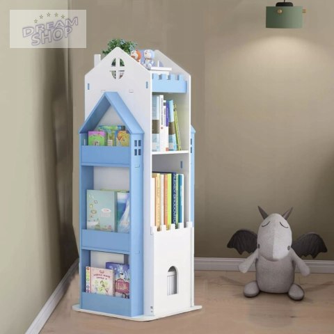 Regał na książki obrotowy półka domek organizer pokój dziecięcy W360-2 Regał na książki obrotowy półka domek organizer pokój dziecięcy W360-2