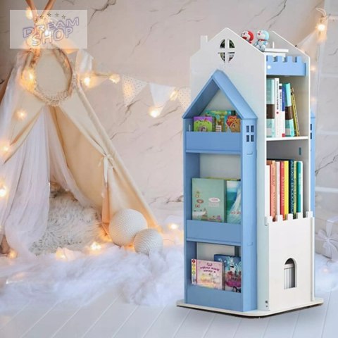 Regał na książki obrotowy półka domek organizer pokój dziecięcy W360-2 Regał na książki obrotowy półka domek organizer pokój dziecięcy W360-2