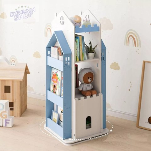 Regał na książki obrotowy półka domek organizer pokój dziecięcy W360-2 Regał na książki obrotowy półka domek organizer pokój dziecięcy W360-2