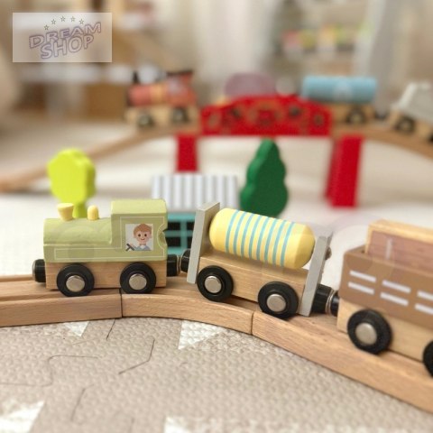 Tooky Toy Drewniane Pojazdy Wagoniki na Magnes Tooky Toy Drewniane Pojazdy Wagoniki na Magnes