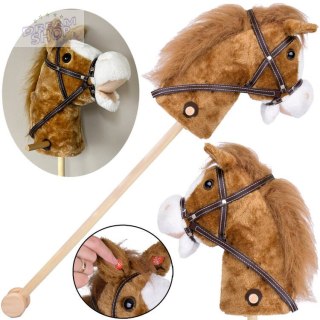 Hobby Horse Koń na patyku Dźwięk galopu i rżenia + ruchomy pysk ZA5442