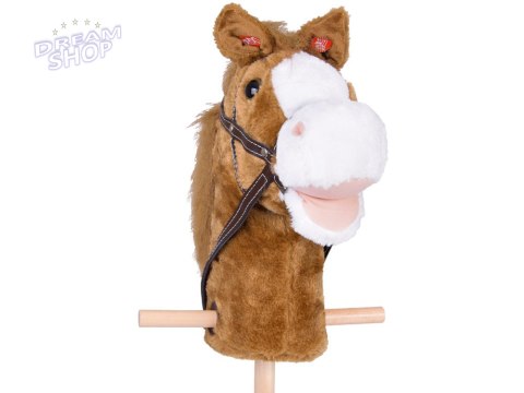 Hobby Horse Koń na patyku Dźwięk galopu i rżenia + ruchomy pysk ZA5442 Hobby Horse Koń na patyku Dźwięk galopu i rżenia + ruchomy pysk ZA5442