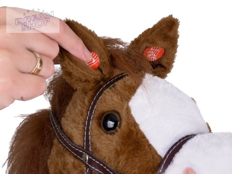 Hobby Horse Koń na patyku Dźwięk galopu i rżenia + ruchomy pysk ZA5442 Hobby Horse Koń na patyku Dźwięk galopu i rżenia + ruchomy pysk ZA5442