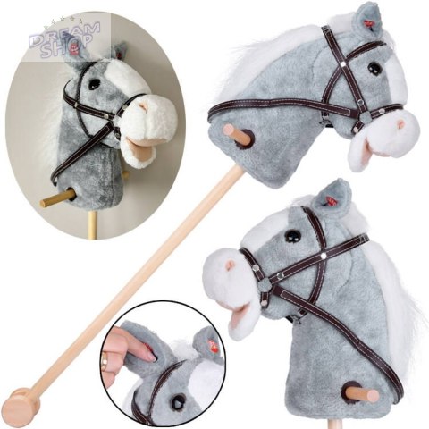 Hobby Horse Koń na patyku Dźwięk galopu i rżenia + ruchomy pysk ZA5442 Hobby Horse Koń na patyku Dźwięk galopu i rżenia + ruchomy pysk ZA5442
