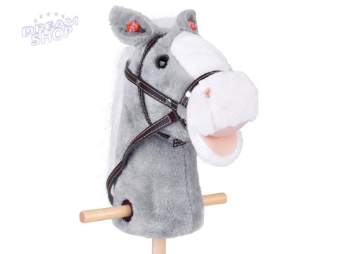 Hobby Horse Koń na patyku Dźwięk galopu i rżenia + ruchomy pysk ZA5442 Hobby Horse Koń na patyku Dźwięk galopu i rżenia + ruchomy pysk ZA5442