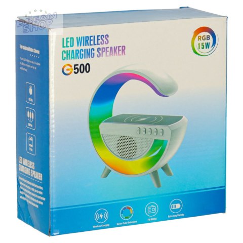 Lampka LED RGB ładowarka indukcyjna radio