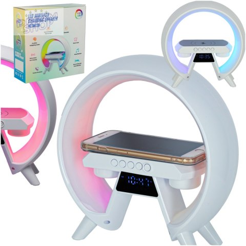 Lampka LED z ładowarką indukcyjną z radiem