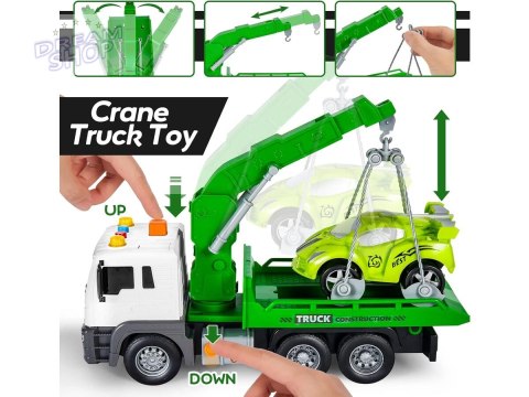 Multifunkcyjna Ciężarówka, Laweta, Dźwig, Transporter + Samochód 1:16 Multifunkcyjna Ciężarówka, Laweta, Dźwig, Transporter + Samochód 1:16