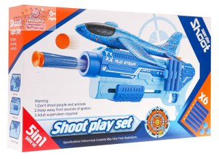 Pistolet z Wyrzutnią Samolotową 5w1 Niebieski