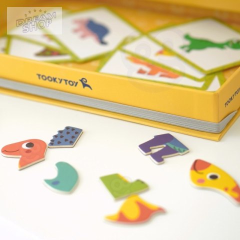 TOOKY TOY Układanka Magnetyczna Dinozaury Puzzle TOOKY TOY Układanka Magnetyczna Dinozaury Puzzle