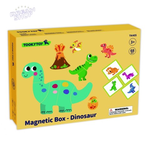 TOOKY TOY Układanka Magnetyczna Dinozaury Puzzle TOOKY TOY Układanka Magnetyczna Dinozaury Puzzle
