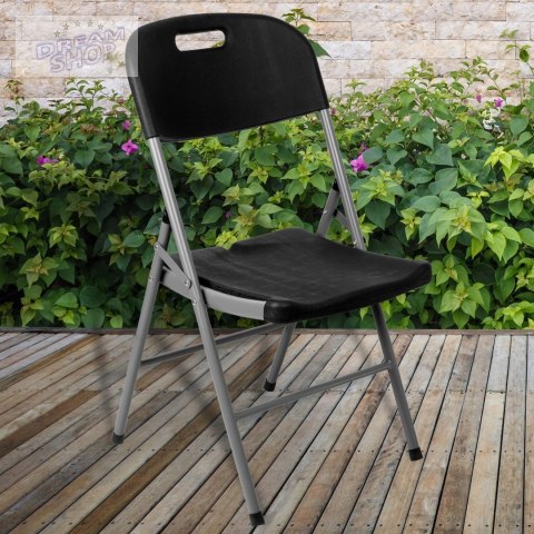 Zestaw cateringowy FETA BLACK 180 cm + 6 krzeseł BLACK Zestaw cateringowy FETA BLACK 180 cm + 6 krzeseł BLACK