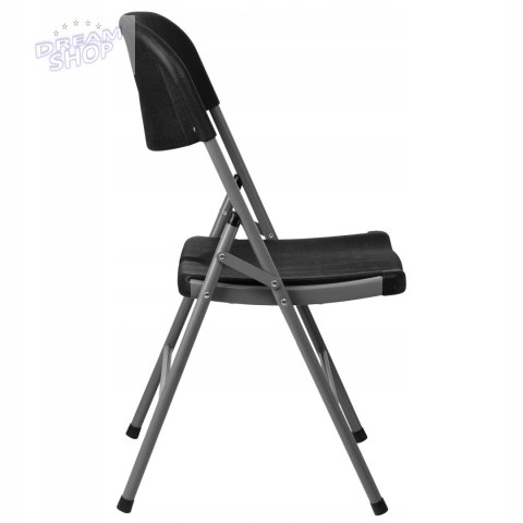 Zestaw cateringowy FETA BLACK 180 cm + 6 krzeseł BLACK Zestaw cateringowy FETA BLACK 180 cm + 6 krzeseł BLACK