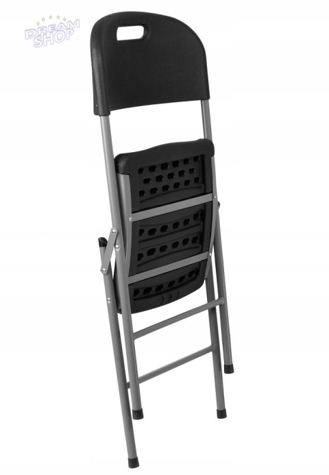 Zestaw cateringowy FETA BLACK 180 cm + 6 krzeseł BLACK Zestaw cateringowy FETA BLACK 180 cm + 6 krzeseł BLACK