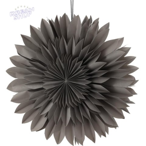 GWIAZDA DEKORACYJNA WISZĄCA PAPIEROWA 3D 50CM SZARA