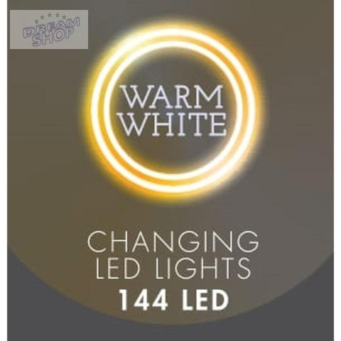 LAMPKI CHOINKOWE KURTYNA ŚWIETLNA ZEW/WEW 144 LED 120X120CM Z PILOTEM CIEPŁY BIAŁY