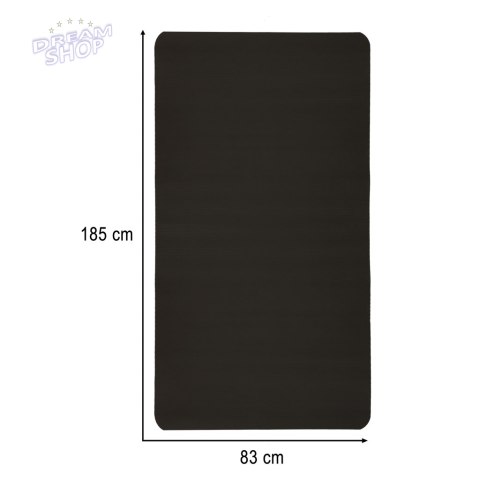 Mata do ćwiczeń jogi gruba 185x80x1,5 cm czarna Mata do ćwiczeń jogi gruba 185x80x1,5 cm czarna