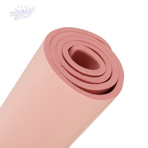 Mata do ćwiczeń jogi gruba 185x80x1,5 cm różowa Mata do ćwiczeń jogi gruba 185x80x1,5 cm różowa