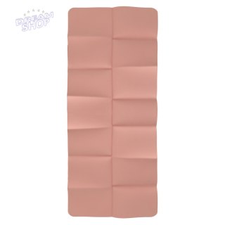 Mata do ćwiczeń jogi składana 183x61x0,4 cm różowa