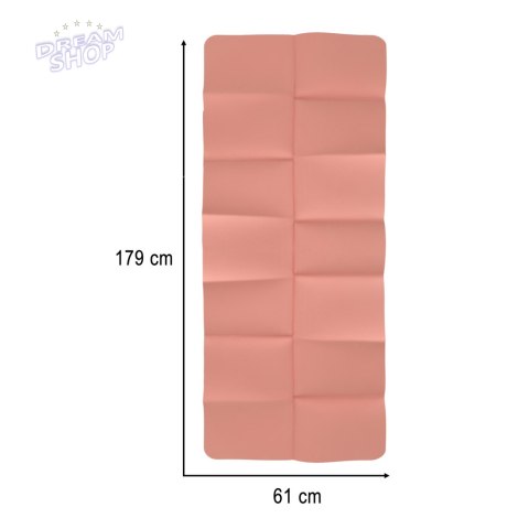 Mata do ćwiczeń jogi składana 183x61x0,4 cm różowa Mata do ćwiczeń jogi składana 183x61x0,4 cm różowa