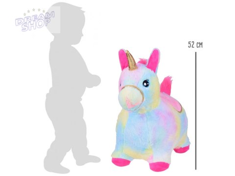 Pompowany konik kucyk skoczek tęczowy jednorożec pluszowy + pompka ZA5444 Pompowany konik kucyk skoczek tęczowy jednorożec pluszowy + pompka ZA5444