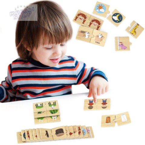 VIGA Drewniana Układanka Puzzle Przeciwieństwa VIGA Drewniana Układanka Puzzle Przeciwieństwa