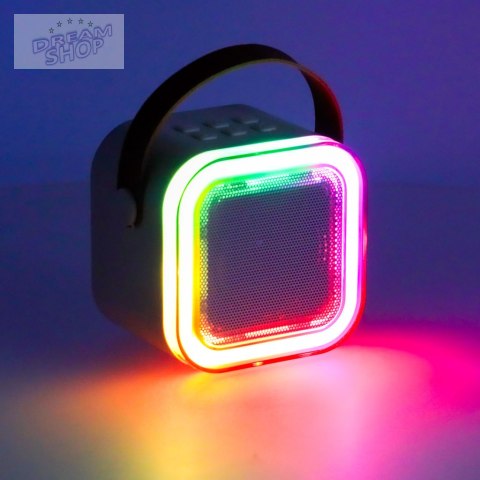 Zestaw do karaoke mikrofon + głośnik przenośny BLUETOOTH USB LED różowy Zestaw do karaoke mikrofon + głośnik przenośny BLUETOOTH USB LED różowy