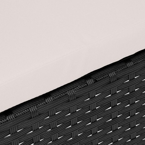 Zestaw mebli ogrodowych technorattan MAGNOLIA czarny beżowe poduszki