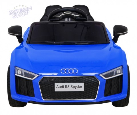 Audi R8 na akumulator dla dzieci Niebieski + Pilot + EVA + Wolny Start + MP3 LED Audi R8 na akumulator dla dzieci Niebieski + Pilot + EVA + Wolny Start + MP3 LED