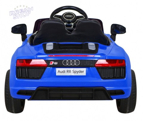 Audi R8 na akumulator dla dzieci Niebieski + Pilot + EVA + Wolny Start + MP3 LED Audi R8 na akumulator dla dzieci Niebieski + Pilot + EVA + Wolny Start + MP3 LED