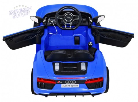 Audi R8 na akumulator dla dzieci Niebieski + Pilot + EVA + Wolny Start + MP3 LED Audi R8 na akumulator dla dzieci Niebieski + Pilot + EVA + Wolny Start + MP3 LED
