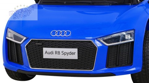 Audi R8 na akumulator dla dzieci Niebieski + Pilot + EVA + Wolny Start + MP3 LED Audi R8 na akumulator dla dzieci Niebieski + Pilot + EVA + Wolny Start + MP3 LED