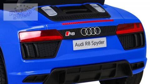 Audi R8 na akumulator dla dzieci Niebieski + Pilot + EVA + Wolny Start + MP3 LED Audi R8 na akumulator dla dzieci Niebieski + Pilot + EVA + Wolny Start + MP3 LED