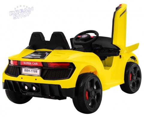 Autko Future na akumulator dla dzieci Żółty + Pilot + Wolny Start + MP3 USB + LED Autko Future na akumulator dla dzieci Żółty + Pilot + Wolny Start + MP3 USB + LED